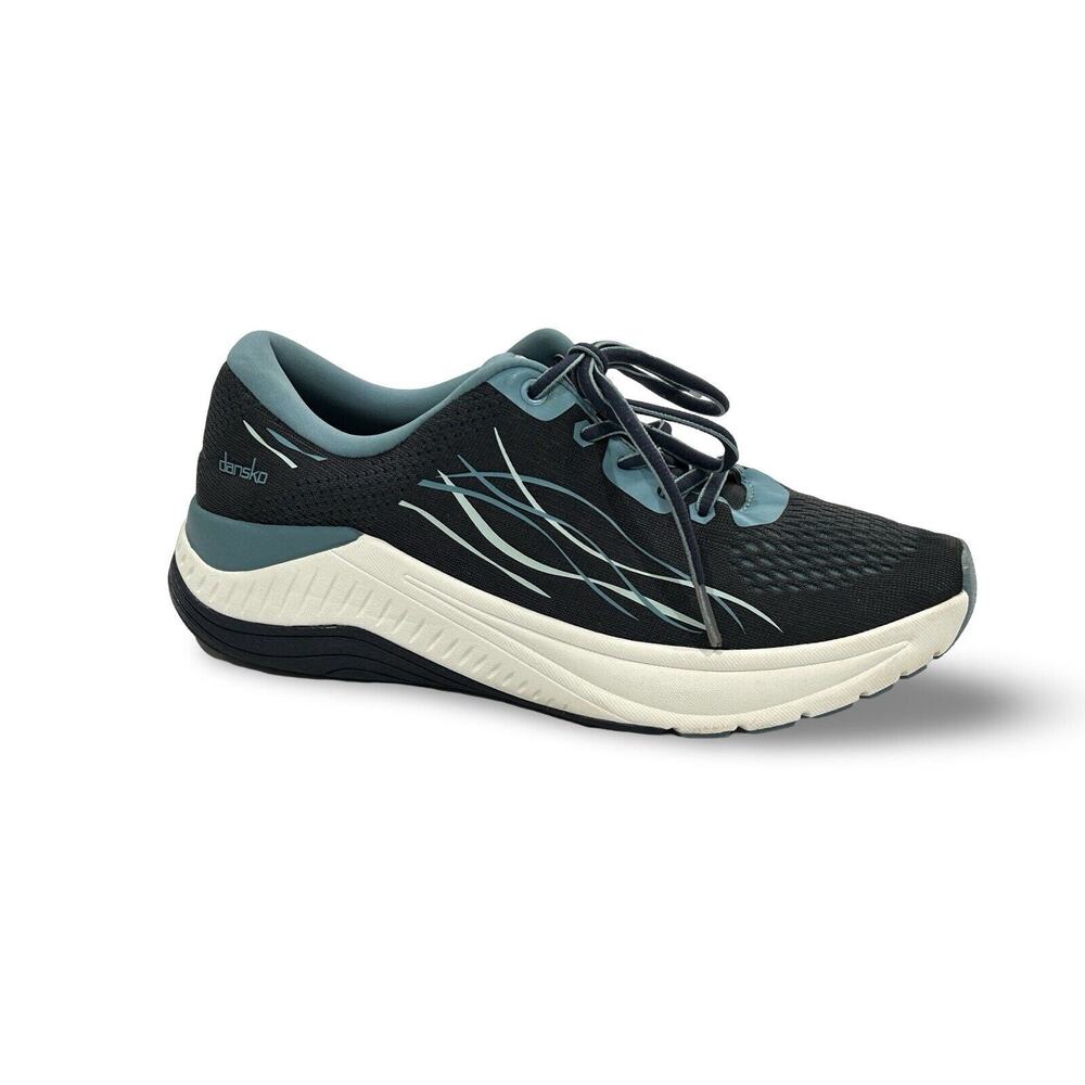 Dansko Pace Sneakers Shoes Womens Size 39 US 8.5-9 Black & Green Mesh